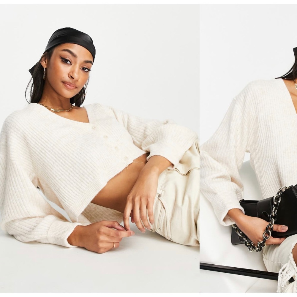Topshop cropped ribbed cardigan SM / sz 4